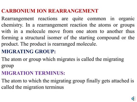 carbonium ion rearrangement